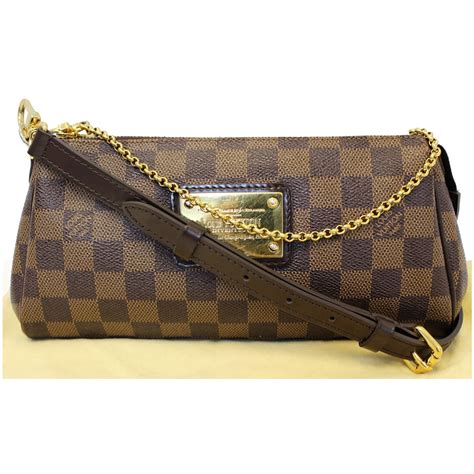 louis vuitton damier ebene canvas leather eva pochette clutch bag|Louis Vuitton Damier Ebene crossbody.